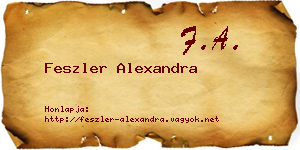 Feszler Alexandra névjegykártya
