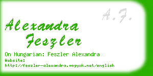 alexandra feszler business card